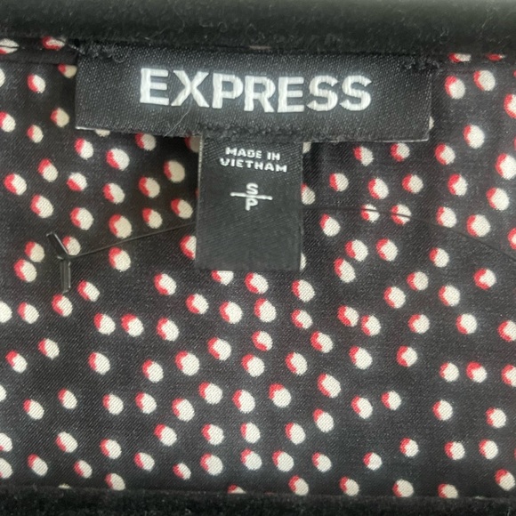 EXPRESS SQUARE NECK POLKA DOT MINI DRESS - Picture 3 of 3